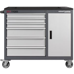 Įrankių vežimėlis be įrankių KRAFTWERK BT1100, 6 stalčiukai, 1 spintelė