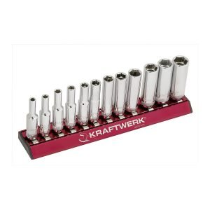 Prailgintų galvučių komplektas KRAFTWERK, MAGALU 1/4", 12 vnt