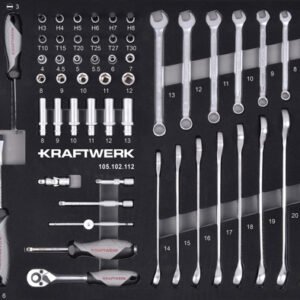 Įrankių komplektas KRAFTWERK BASIC LINE EVA, 154 vnt