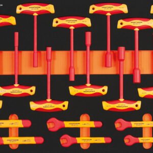 VDE įrankių komplektas KRAFTWERK BASIC LINE EVA 60 × 40 cm, 19 įrankiai