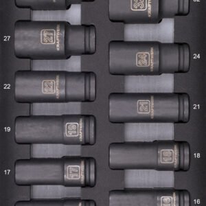 1/2" smūginių galvučių komplektas KRAFTWERK BASIC LINE EVA  20 × 40 cm, 16 įrankiai