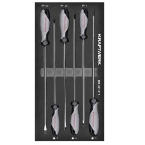Ypač ilgų atsuktuvų komplektas KRAFTWERK BASIC LINE EVA  20 × 40 cm, 6 įrankiai