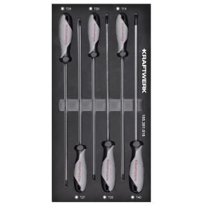 Ypač ilgų TX atsuktuvų komplektas KRAFTWERK BASIC LINE EVA  20 × 40 cm, 6 įrankiai