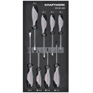 Atsuktuvu komplektas KRAFTWERK BASIC LINE EVA  20 × 40 cm, 8 įrankiai