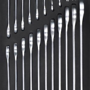 Kombinuotų veržliarakčių komplektas KRAFTWERK BASIC LINE EVA  20 × 40 cm, 19 įrankiai