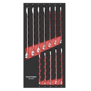 Kombinuotų veržliarakčių komplektas KRAFTWERK PRO LINE EVA 20 × 40 cm, 12 vnt