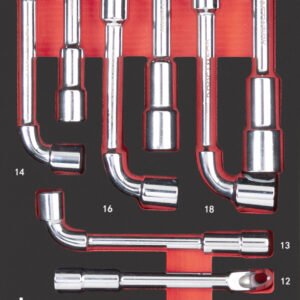 Alkūninių atvirasujų veržliarakčių komplektas KRAFTWERK PRO LINE EVA 20 × 40 cm, 13 vnt.