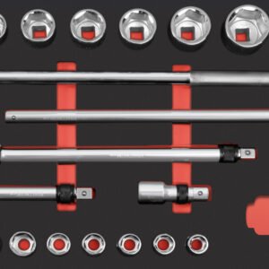 3/4" galvučių rinkinys KRAFTWERK PRO LINE EVA 60 × 40 cm, 21 vnt