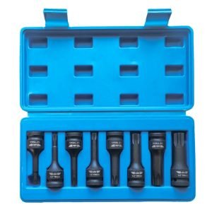 Smūginių TORX galvučių komplektas 1/2" ADLER AD-08T, 8 vnt