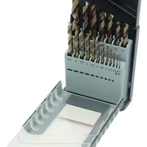 Grąžtų komplektas KRAFTWERK HSSE-Co 5 1-10/0.5 mm 19 vnt