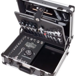 Įrankių komplektas lagamine KRAFTWERK BASIC LINE B147, 3/8“, su plastikiniu padėklu, 97 vnt.