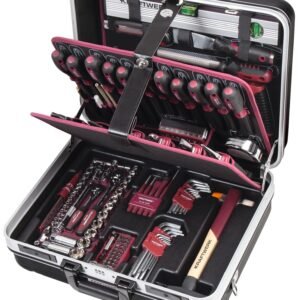 Įrankių komplektas lagamine KRAFTWERK PRO LINE P300, ABS, 1/4“ + 3/8“, 186 vnt