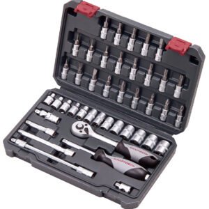 Įrankių komplektas dėžėje KRAFTWERK BASIC LINE 1/4“, 42 vnt