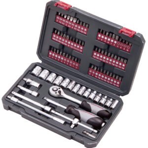 Įrankių komplektas dėžėje KRAFTWERK BASIC LINE 1/4“, 82 vnt