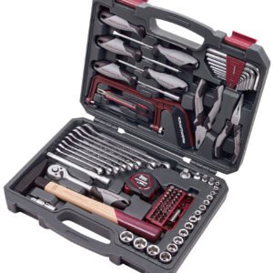 Įrankių komplektas dėžėje KRAFTWERK BASIC LINE 1/4“ + 3/8“, 96 vnt