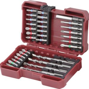 Atsuktuvų antgalių ir grąžtų komplektas KRAFTWERK Profi Impact 1/4”, 34 vnt