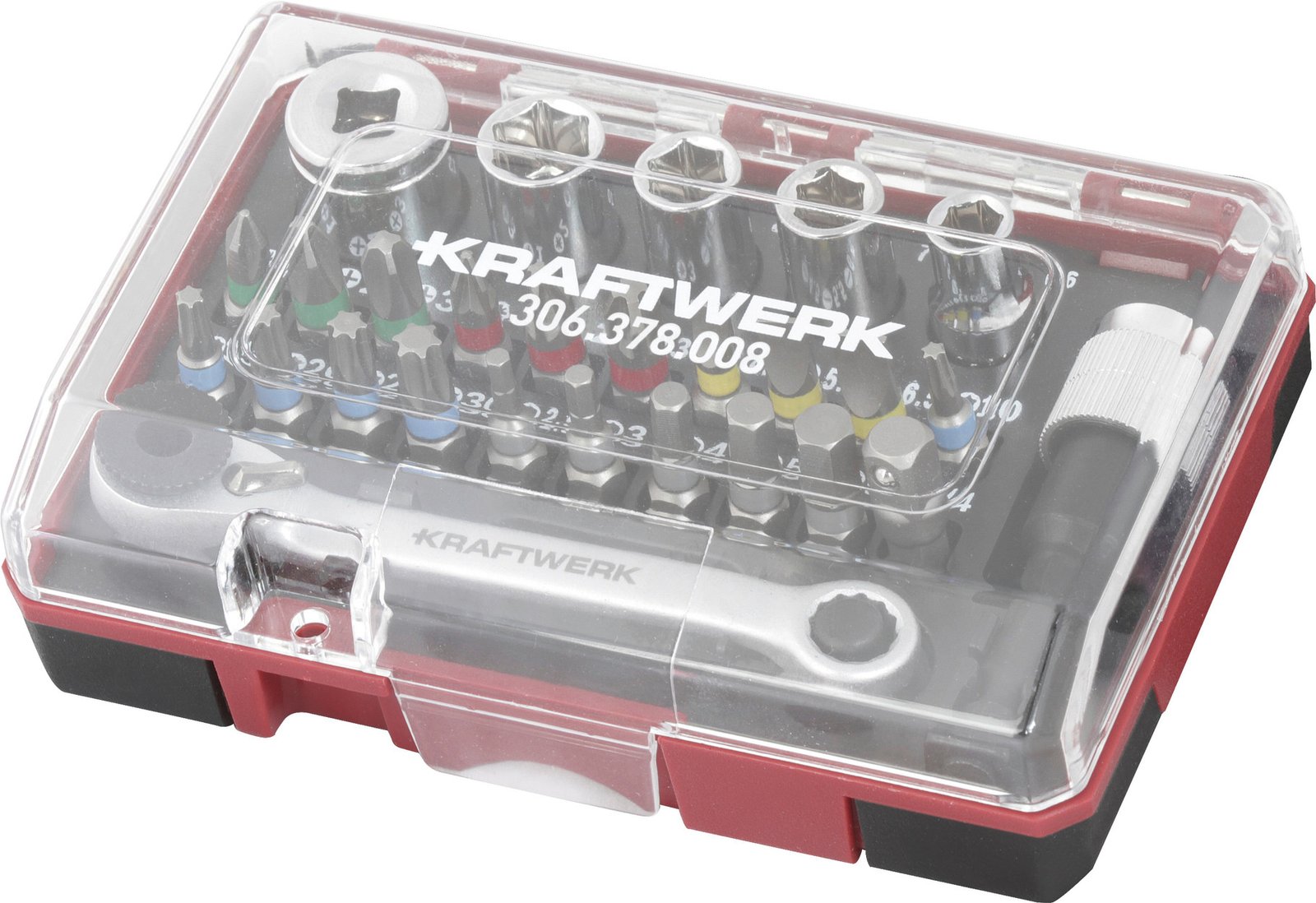 Terkšlės su antgaliais komplektas dėžėje KRAFTWERK 1/4”, 27 vnt - Image 3