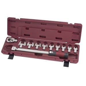 Dinamometrinis raktas su antgalių rinkiniu KRAFTWERK 1/2" 40-200 Nm, 11 vnt