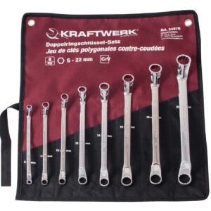 L-formos veržliarakčių komplektas KRAFTWERK PRO LINE EVA, 6-22 mm, 8 įrankiai