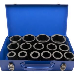 Ilgų smūginių galvučių komplektas 1" ADLER, 15 vnt