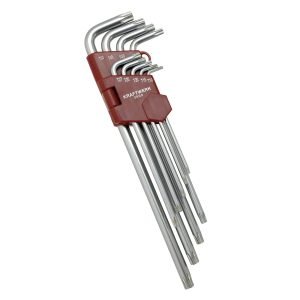 Ilgos L-formos TX veržliarakčių komplektas KRAFTWERK, T10-T50, 9 vnt