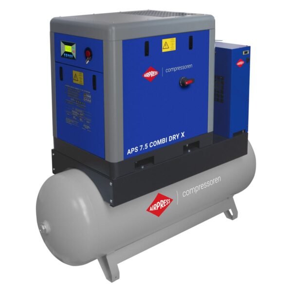 Sraigtinis kompresorius Airpress APS 7.5 Combi Dry X 10 bar 7.5 AG/ 5.5 kW 690 l/min 500 l