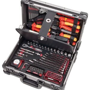 Įrankių komplektas lagamine KRAFTWERK PRO LINE, 1/4“, su VDE įrankiais, 123 vnt.