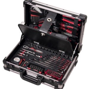 Įrankių komplektas lagamine KRAFTWERK PRO LINE, 1/4“, 123 vnt