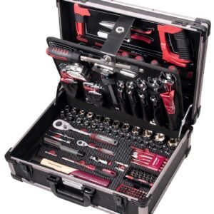 Įrankių komplektas lagamine KRAFTWERK PRO LINE 1/4“ + 1/2“, 263 vnt.