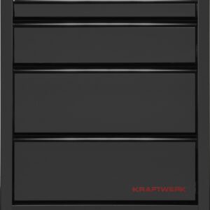 4-ių stalčiukų pastatoma spintelė KRAFTWERK MOBILIO BLK