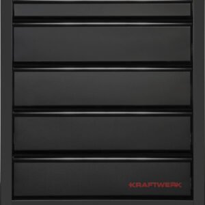5-ių stalčiukų pastatoma spintelė KRAFTWERK MOBILIO BLK