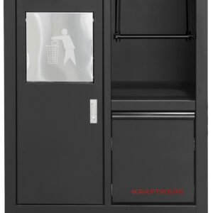 Pastatoma spintelė su šiukšliadėže ir rite valymo popieriui KRAFTWERK MOBILIO BLK