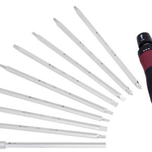 Atsuktuvų komplektas su dviašmenis antgaliais ERGOKRAFT Kraftwerk, 10 vnt