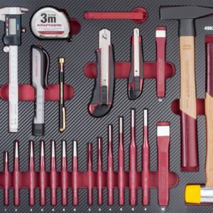Pjovimo/matavimo įrankių komplektas KRAFTWERK PRO LINE EVA, 41 įrankiai
