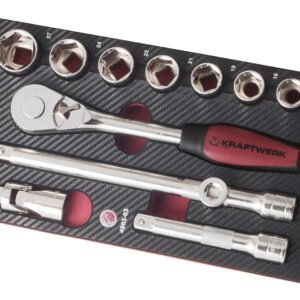 Terkšlės komplektas 1/2" KRAFTWERK PRO LINE EVA, 22 įrankiai