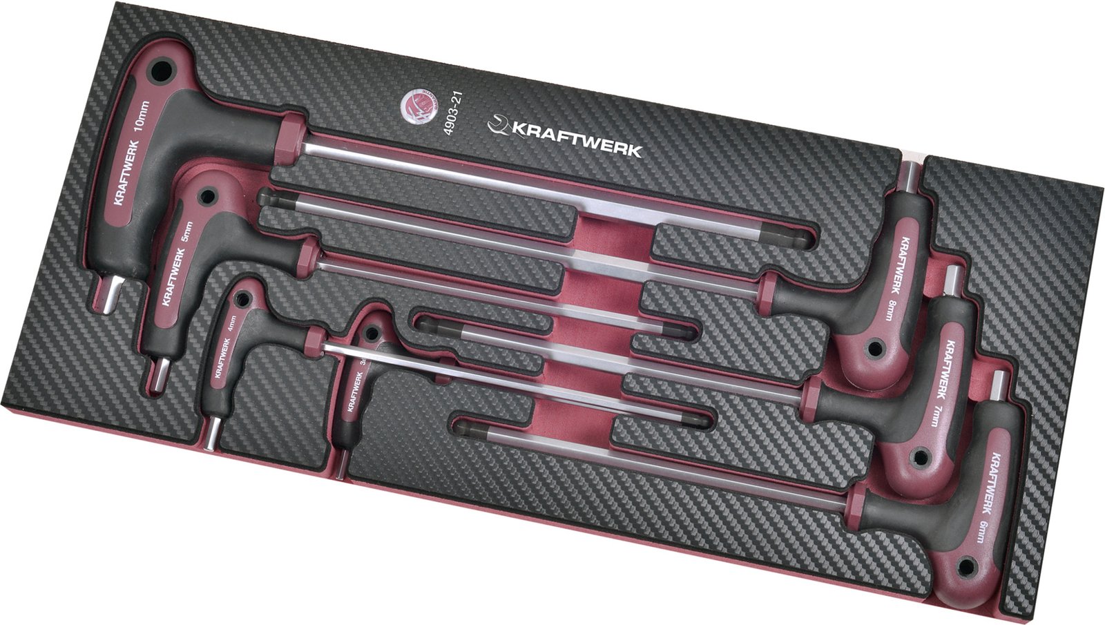 T-formos atsuktuvų komplektas KRAFTWERK PRO LINE EVA, 7 įrankiai