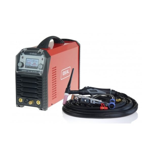 TIG suvirinimo aparatas IDEAL EXPERT TIG 220 AC/DC PULSE LCD + TIG rinkinys