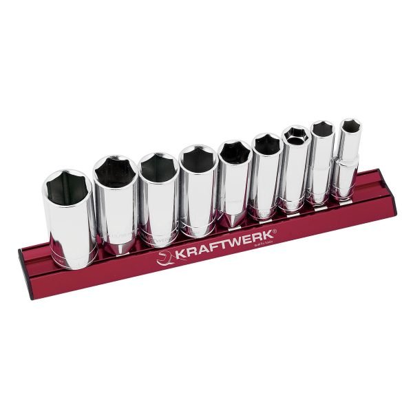 Prailgintų galvučių komplektas KRAFTWERK, MAGALU 3/8", 9 vnt