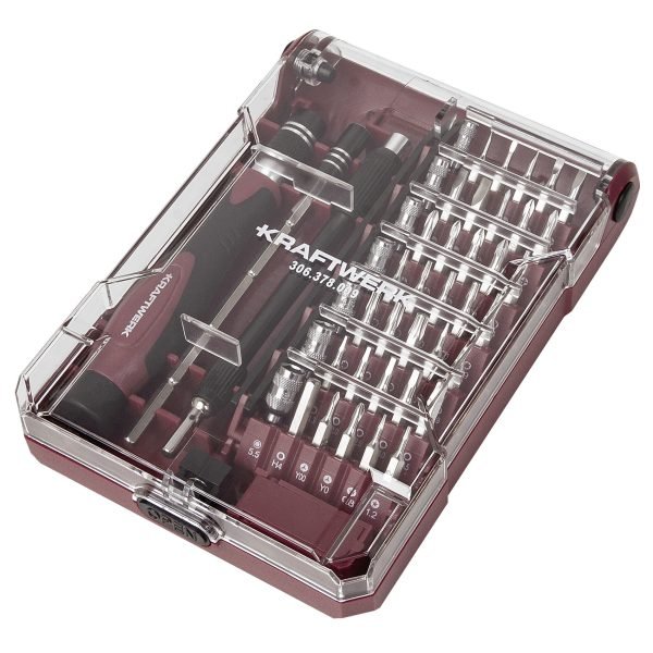 Precizinio atsuktuvo komplektas KRAFTWERK 1/4“, 45 vnt
