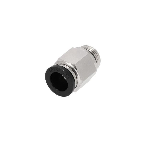 Tiesi jungtis žarnai 12 mm × 3/8" (išorinis sriegis)