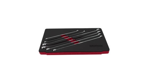 Ypač ilgų dvigubų žiedinių veržliarakčių rinkinys KROFTOOLS, 6 vnt  8-19 mm