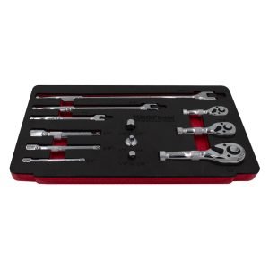 Terkšlė su priedais KROFTOOLS, 12 vnt