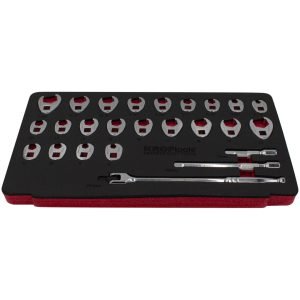 Veržliarakčių komplektas KROFTOOLS, 25 vnt