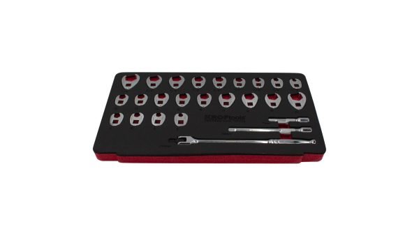 Veržliarakčių komplektas KROFTOOLS, 25 vnt