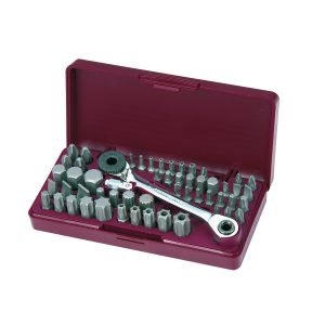 Terkšlės su antgaliais komplektas dėžėje KRAFTWERK 1/4” + 5/16", 55 vnt
