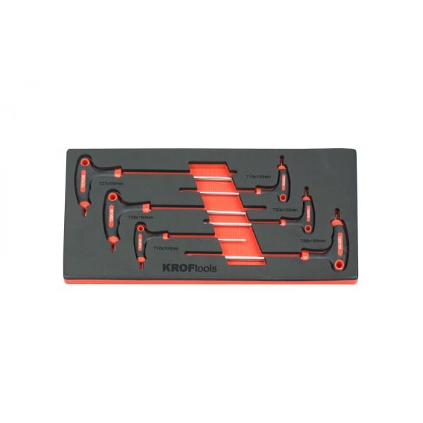 TORX T formos raktų rinkinys KROFTOOLS, 6 vnt