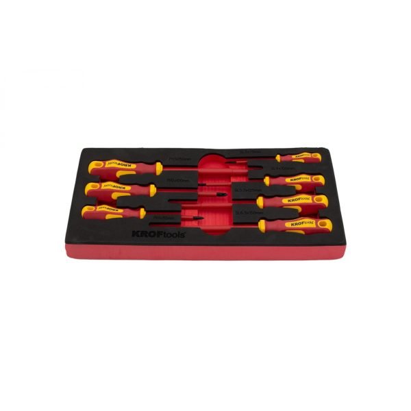 Izoliuotų atsuktuvų rinkinys KROFTOOLS, 7 vnt