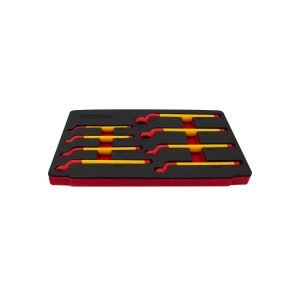 VDE žiedinių veržliarakčių rinkinys KROFTOOLS, 14 vnt  7-19 mm
