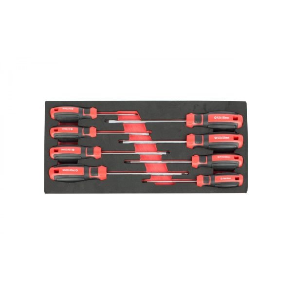 Plokščių ir Phillips atsuktuvų rinkinys KROFTOOLS, 8 vnt