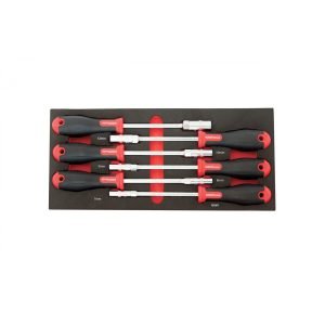 HEX galvučių atsuktuvų rinkinys KROFTOOLS, 6 vnt